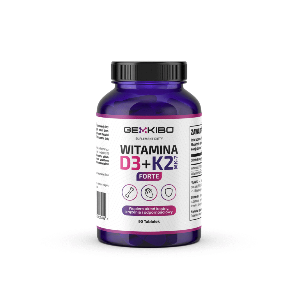 Witamina D3 + K2 MK-7 Forte - 90 tabletek