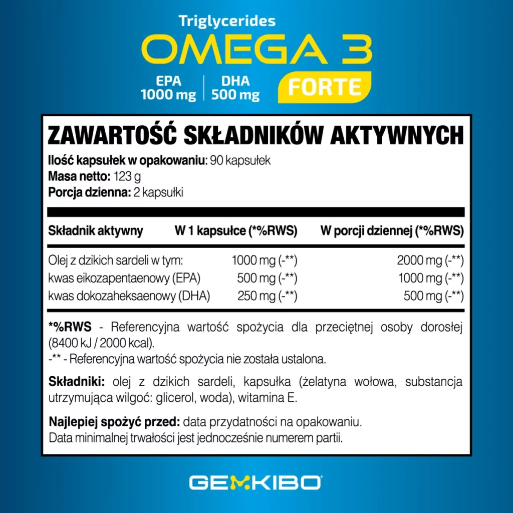 Triglycerides Omega-3 Forte - 90 kapsułek